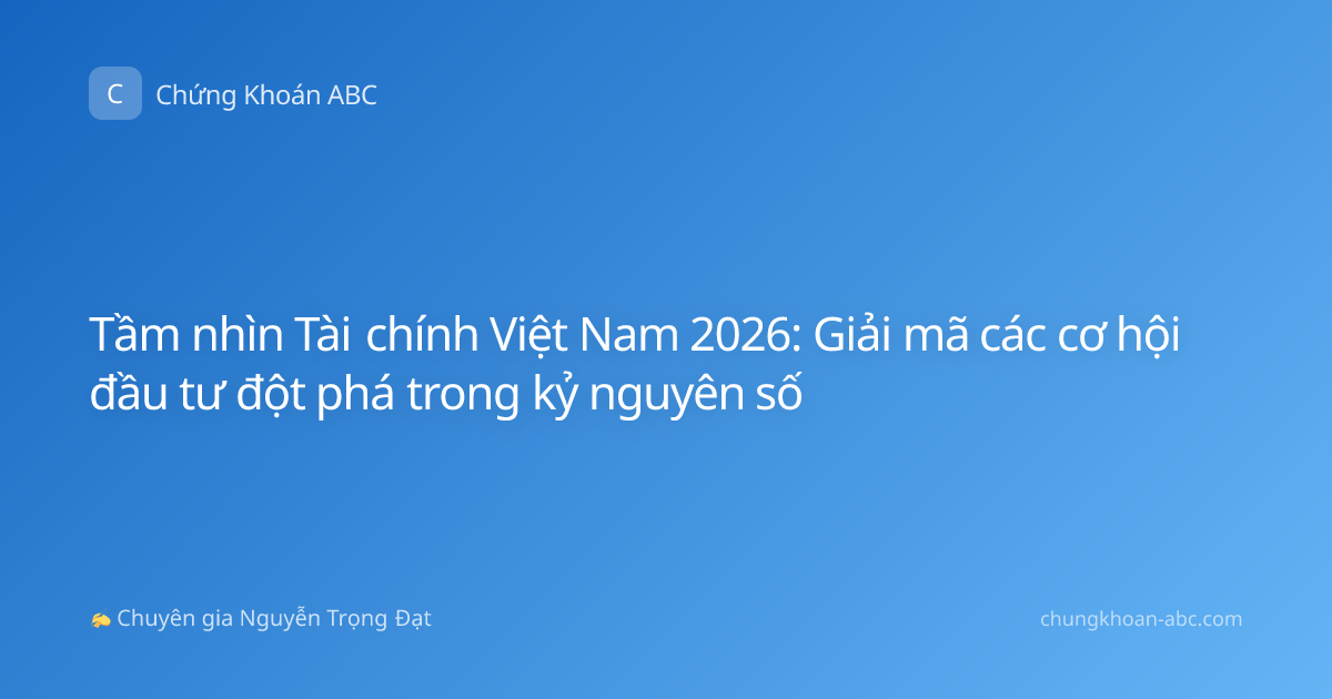 Tầm nhìn Tài chính Việt Nam 2026: Giải mã các cơ hội đầu tư đột phá trong kỷ nguyên số